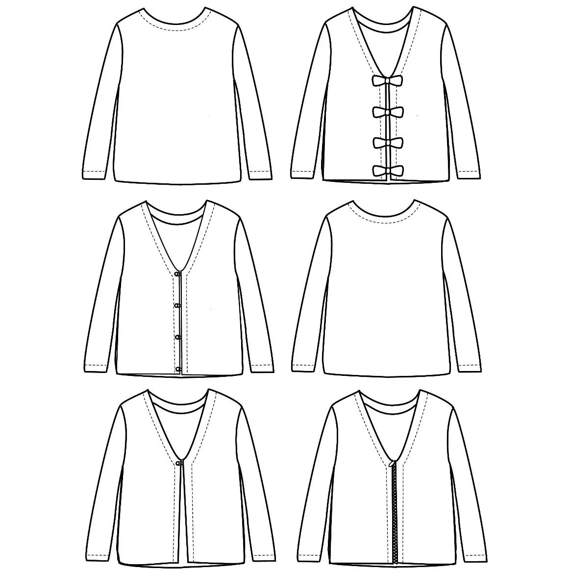 MASHA Cardigan/Sweater - Girl 3-12Y - PDF Sewing Pattern