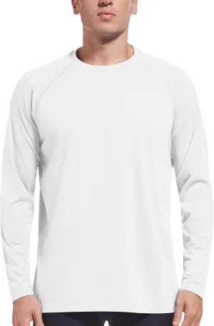  MD Long Sleeve Shirts for Men, Quick Dry, Moisture Wicking T-Shirts for Gym, Workout, Running, Lightweight Crew Base Layer