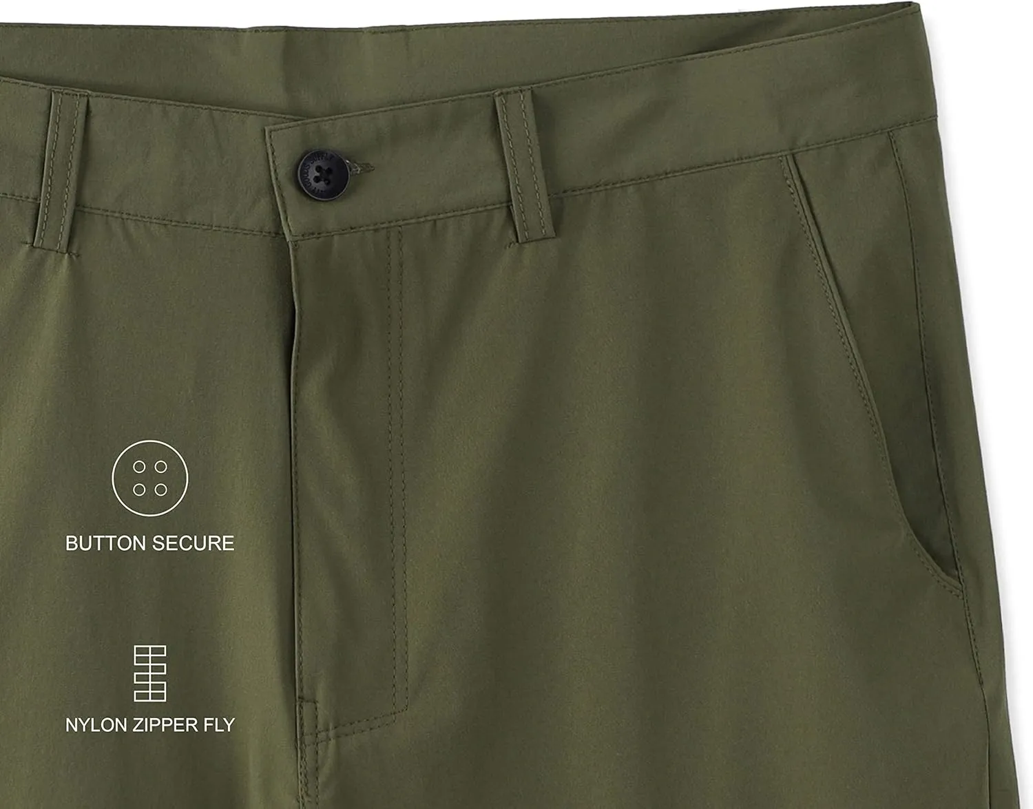 Mens Casual Performance Quick Dry Slim Fit Active Sports Walking Dress Hybrid Chino Shorts