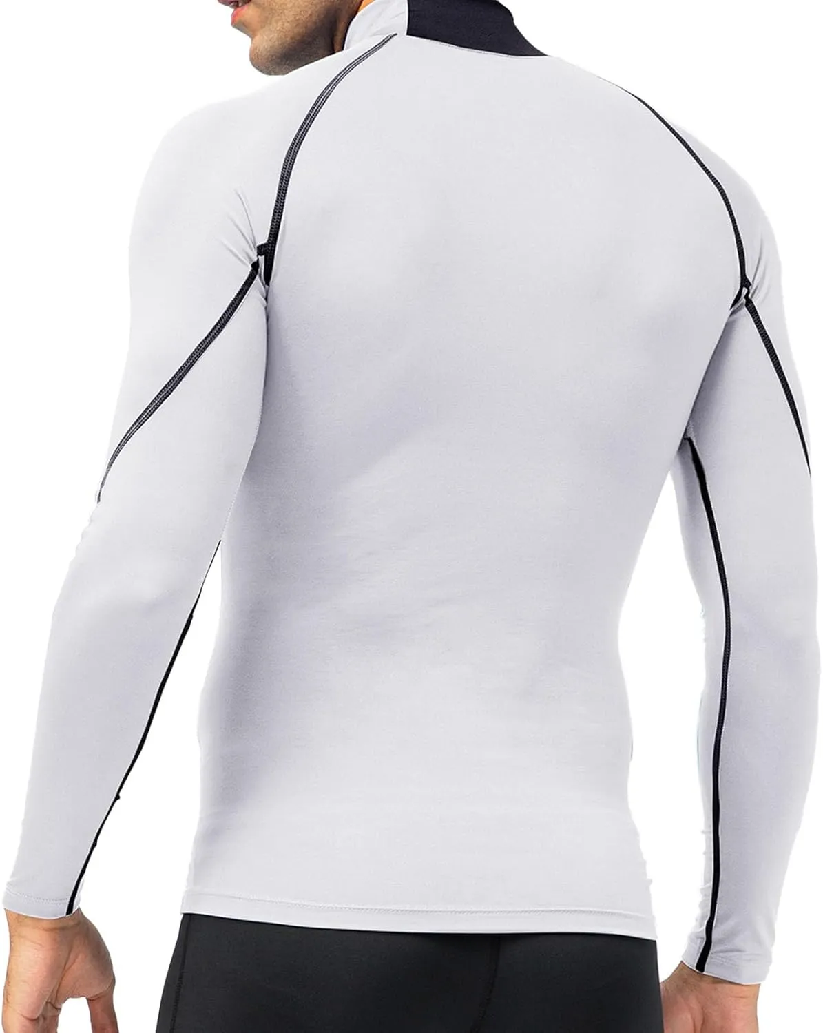 Men's Compression Shirt Long Sleeve Cool Dry Workout Athletic Base Layer Undershirts for Running Basketball Cycling