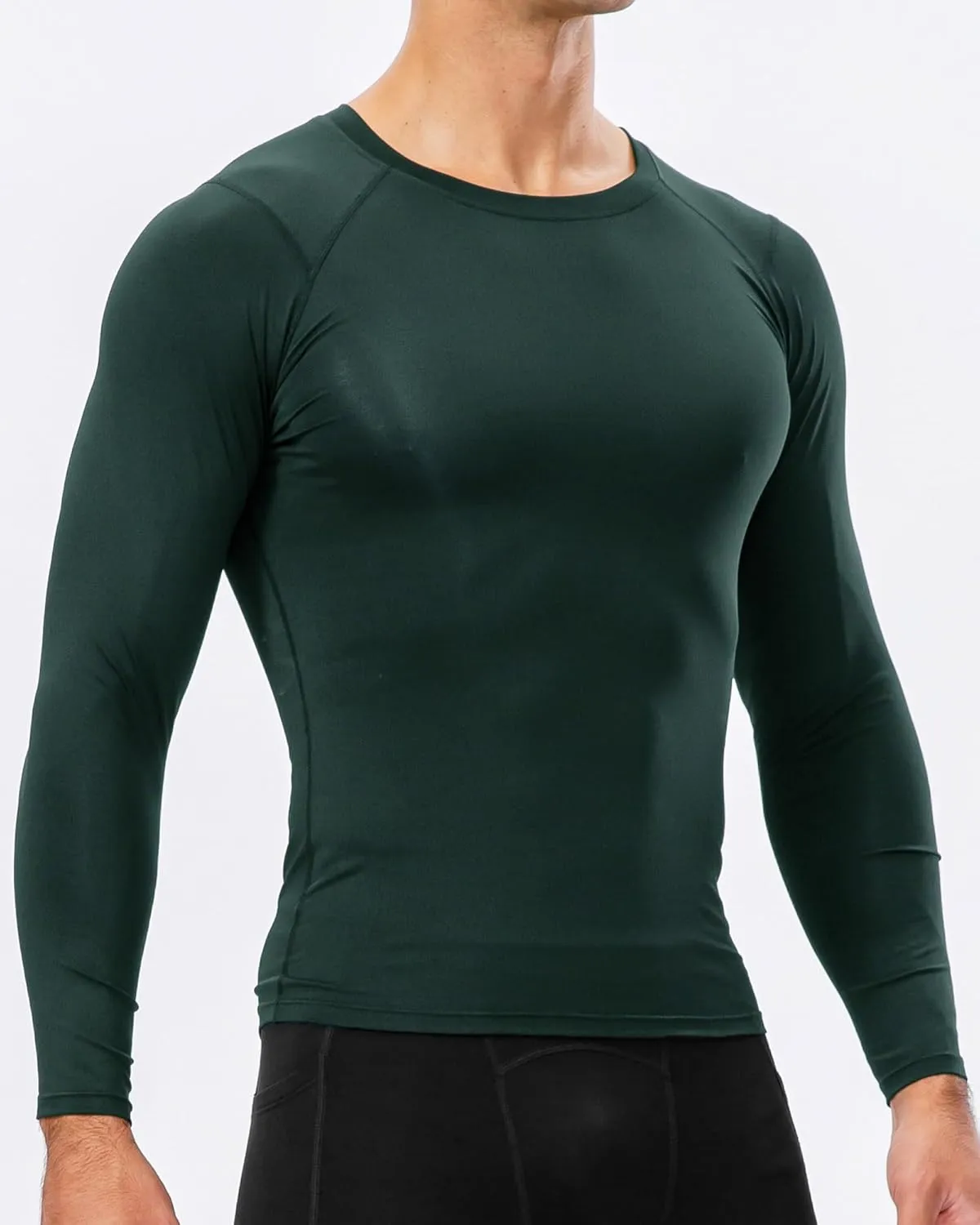 Men's Compression Shirt Long Sleeve Cool Dry Workout Athletic Base Layer Undershirts for Running Basketball Cycling