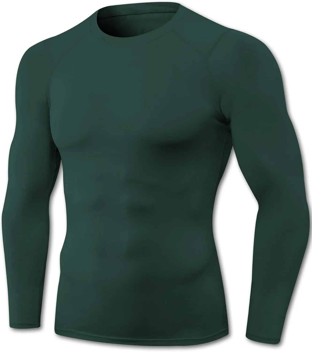 Men's Compression Shirt Long Sleeve Cool Dry Workout Athletic Base Layer Undershirts for Running Basketball Cycling