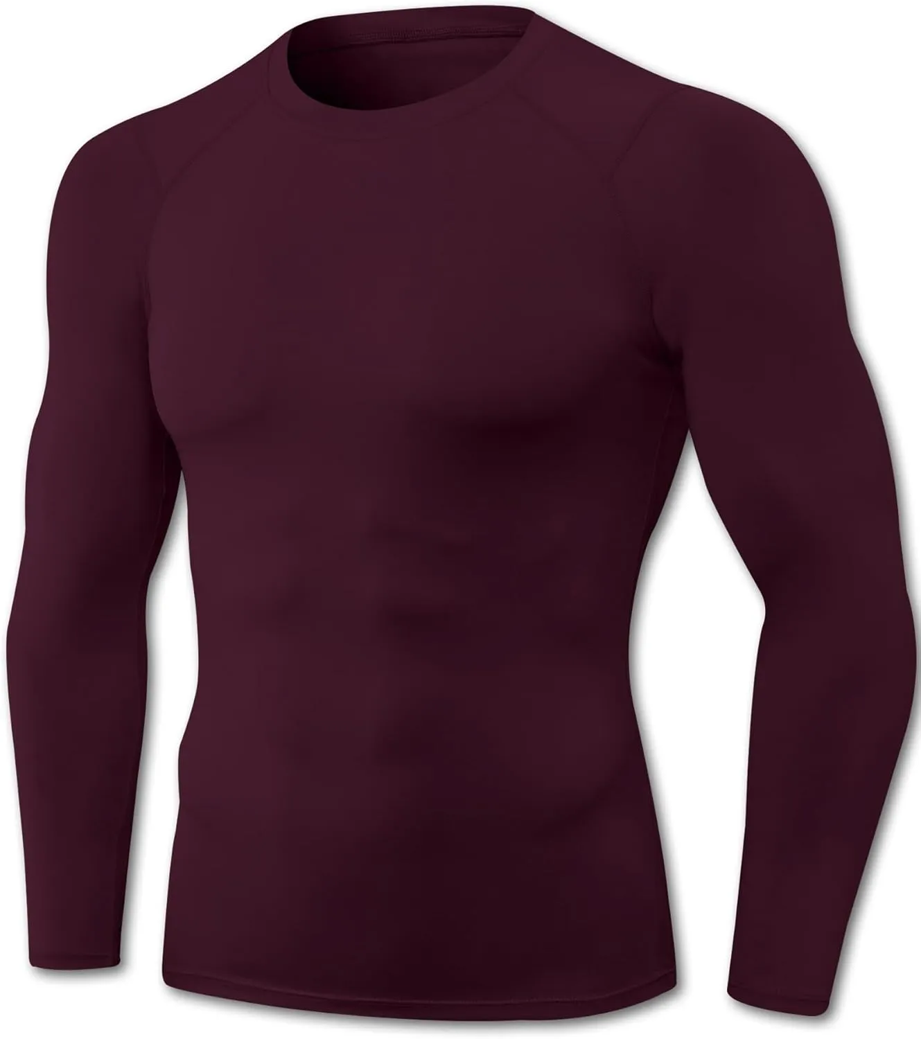 Men's Compression Shirt Long Sleeve Cool Dry Workout Athletic Base Layer Undershirts for Running Basketball Cycling