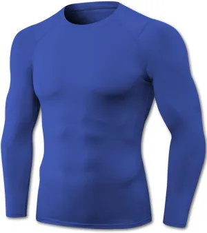 Men's Compression Shirt Long Sleeve Cool Dry Workout Athletic Base Layer Undershirts for Running Basketball Cycling