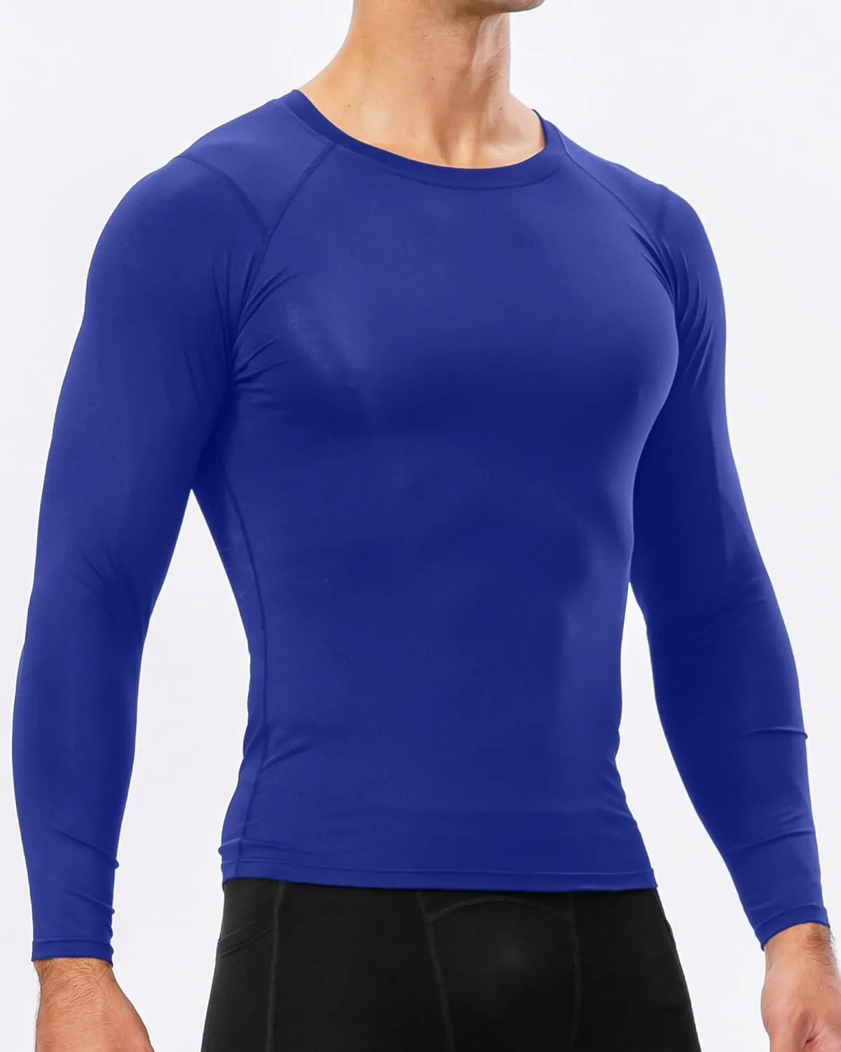 Men's Compression Shirt Long Sleeve Cool Dry Workout Athletic Base Layer Undershirts for Running Basketball Cycling