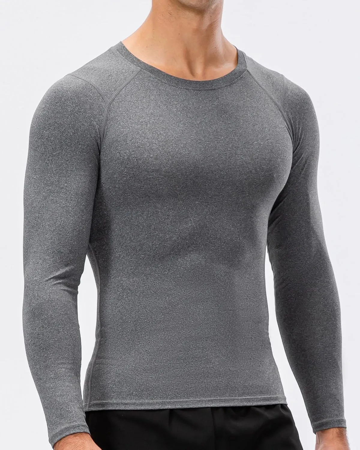 Men's Compression Shirt Long Sleeve Cool Dry Workout Athletic Base Layer Undershirts for Running Basketball Cycling