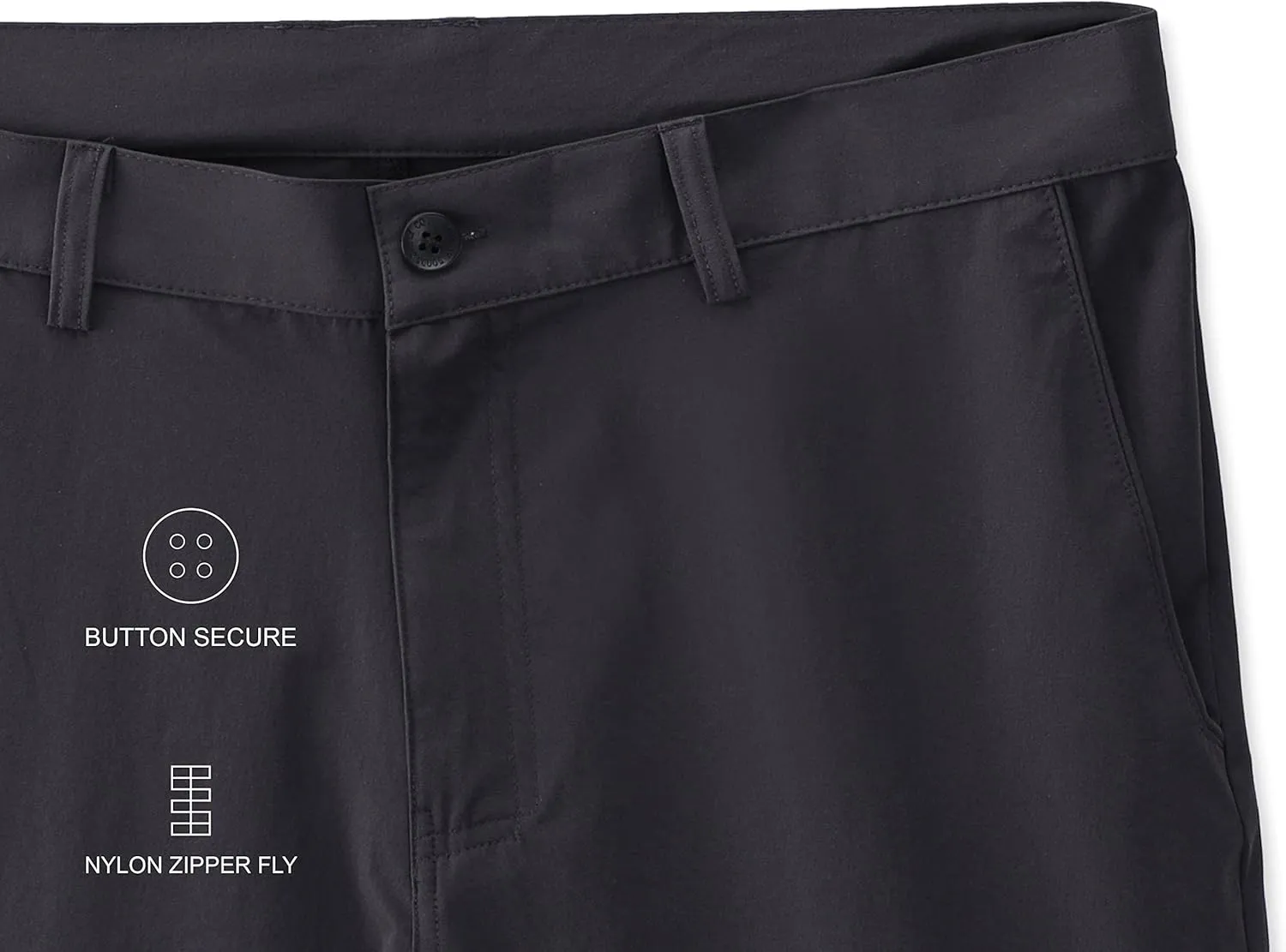 Men's Performance Quick Dry Slim Fit 9 Inch Active Hybrid Dress Chino Golf Hiking Shorts