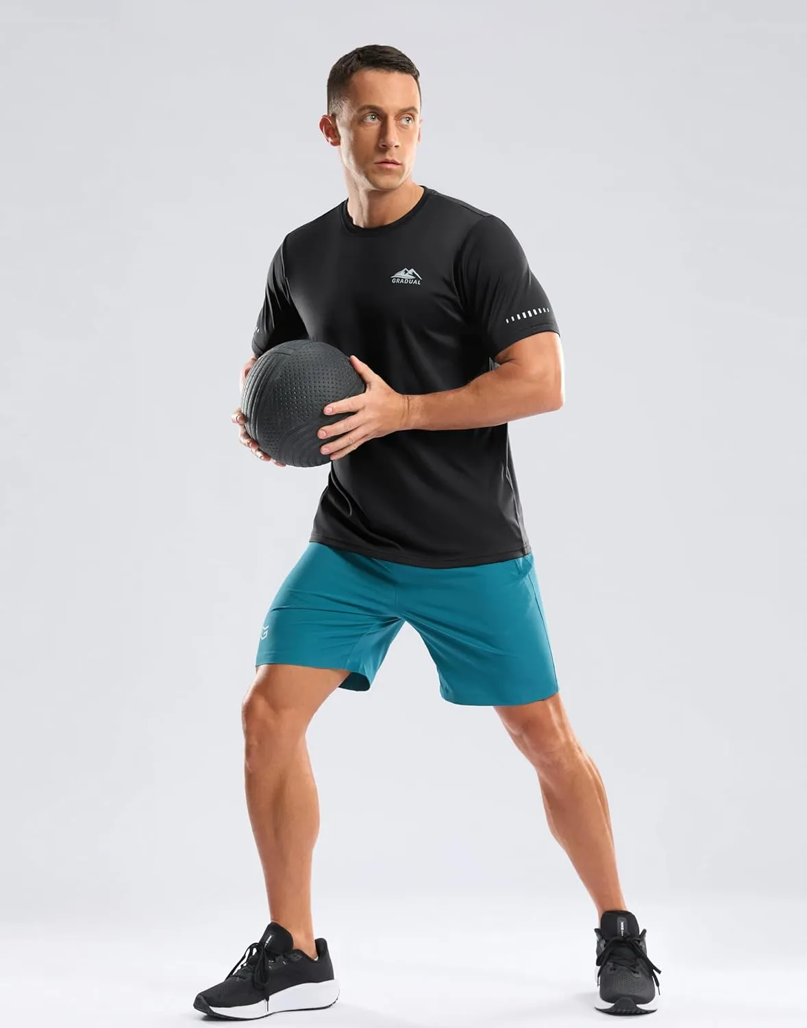 Men's UPF 50  Sun Protection Dry Fit Workout T-Shirts Rash Guard Swim Shirts Moisture Wicking Tee for Athletic, Beach, Hiking