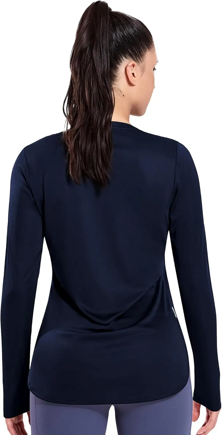 MIER Women's UPF 50  Sun Shirts Long Sleeve Workout UV Protection Dry Fit Athletic Running Gym Hiking Tops Lightweight
