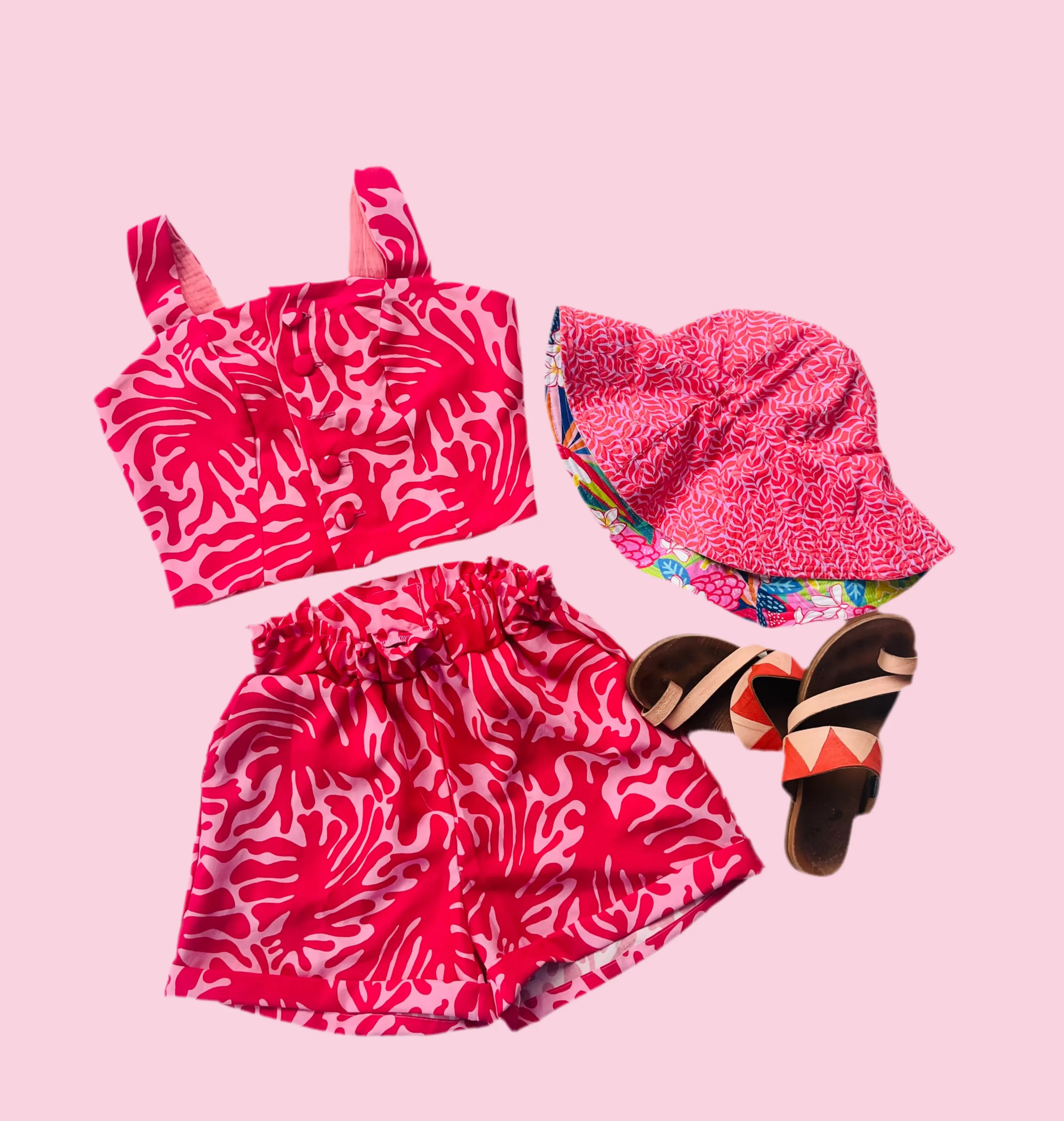 Mod Squad Raspberry Ruffle Relaxed Dress