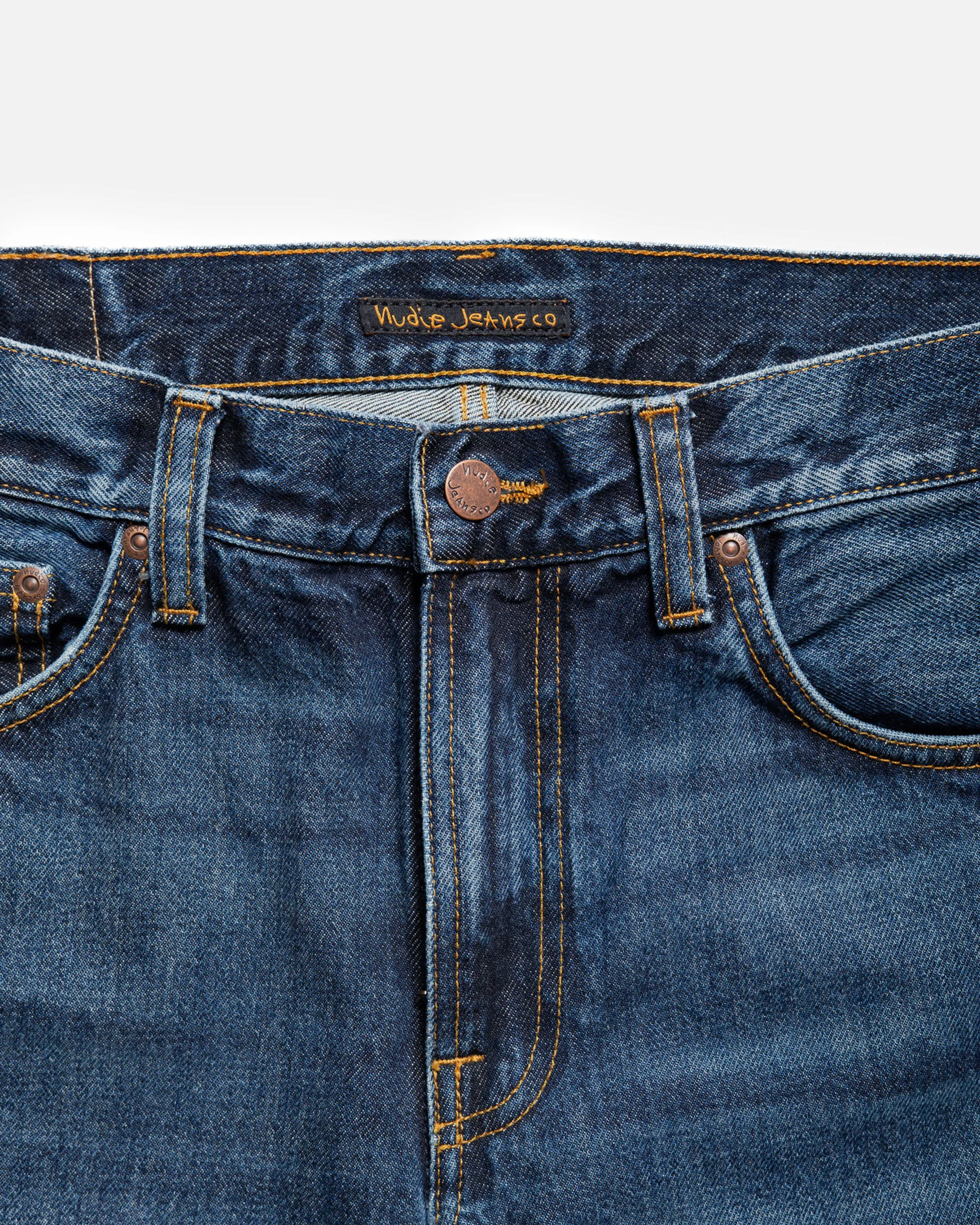 Nudie Gritty Jackson Regular Fit Mens Jeans - Blue Soil