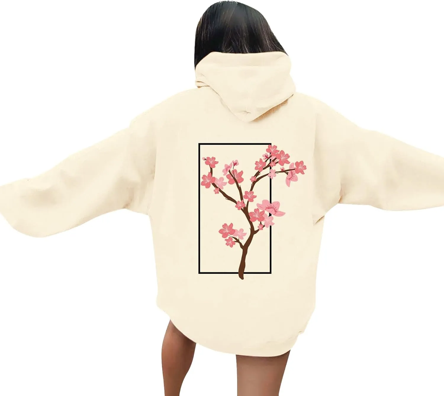 Oversized Hoodies for Women Plus Size Casual Graphic Sweatshirts Y2K Trendy Fall Pullover Top Teen Girls Clothes