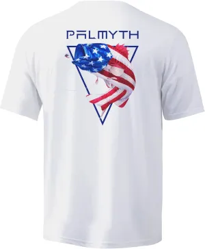 Palmyth Men's Fishing Shirt Short Sleeve Sun Protection UV UPF 50  SPF T-Shirt