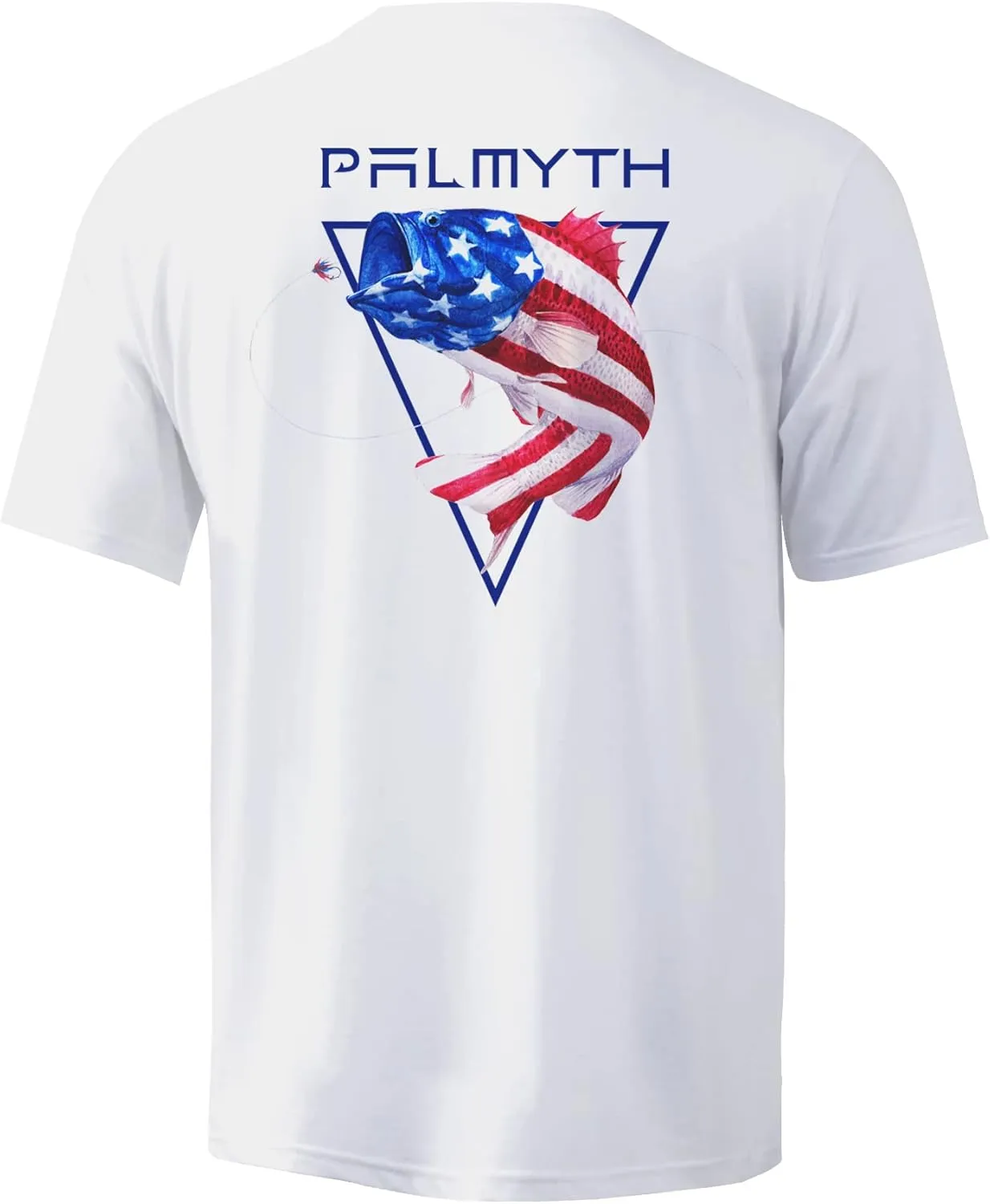 Palmyth Men's Fishing Shirt Short Sleeve Sun Protection UV UPF 50  SPF T-Shirt