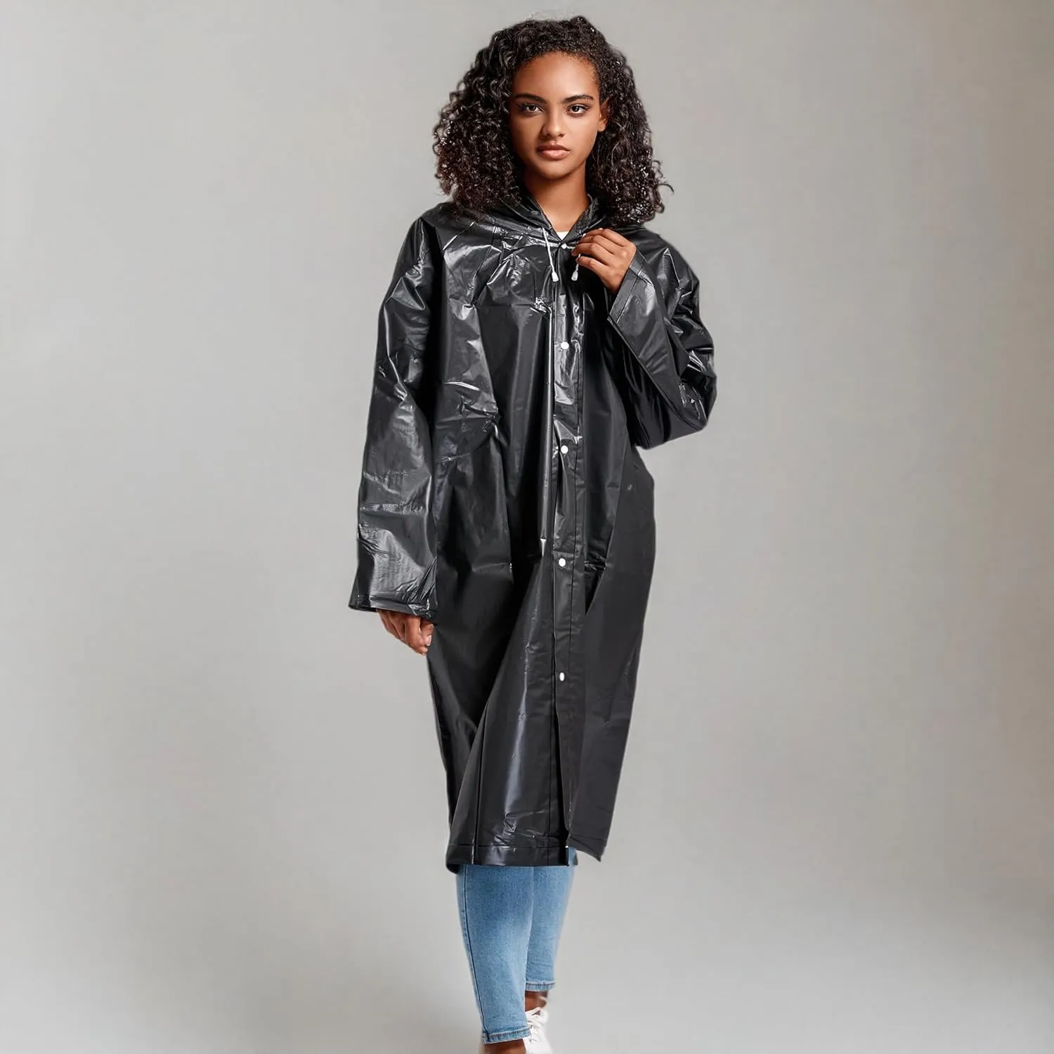 Rain Ponchos for Adults Raincoats (2 PACK) Reusable Rain Jackets Emergency Rain Ponchos with Hooded