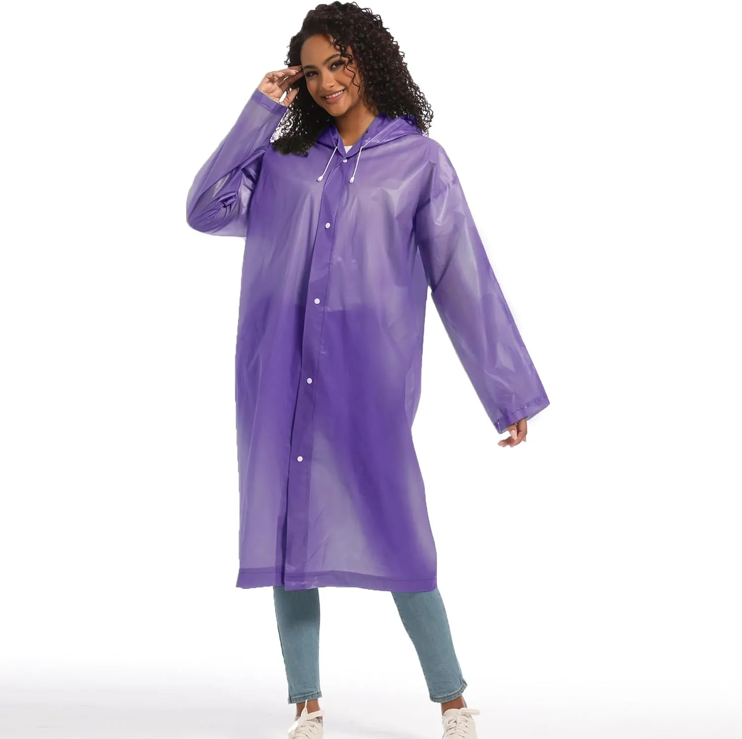 Rain Ponchos for Adults Raincoats (2 PACK) Reusable Rain Jackets Emergency Rain Ponchos with Hooded