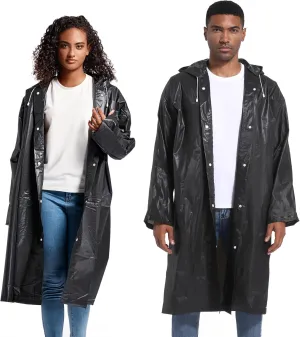 Rain Ponchos for Adults Raincoats (2 PACK) Reusable Rain Jackets Emergency Rain Ponchos with Hooded