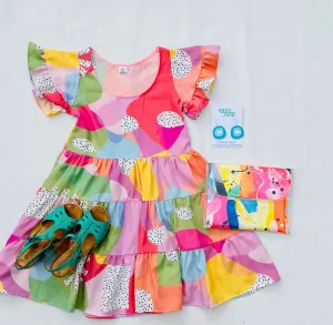Rainbow Spot Relaxed Dress