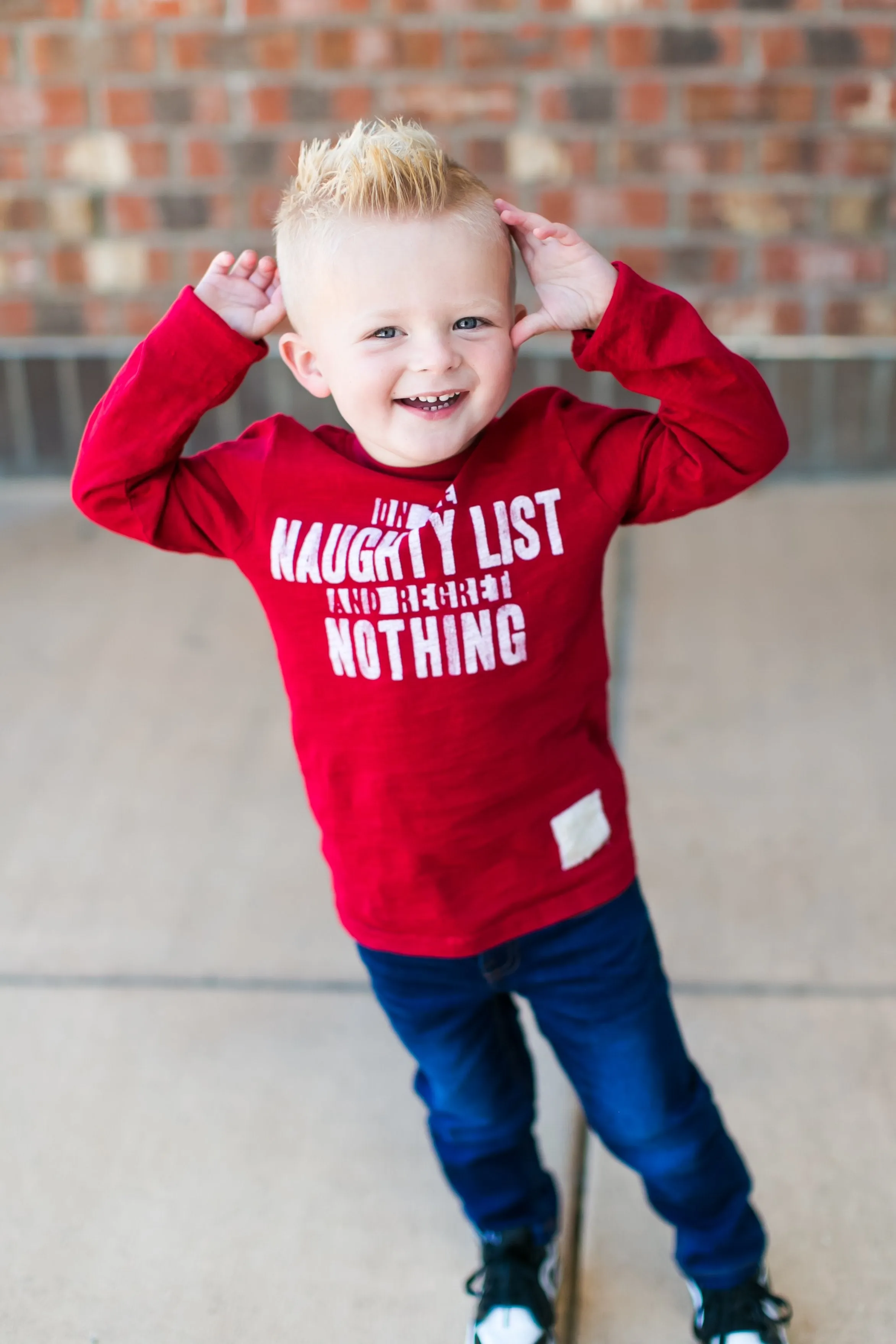 Retro Brand - Naughty List Long Sleeve in Red (6)