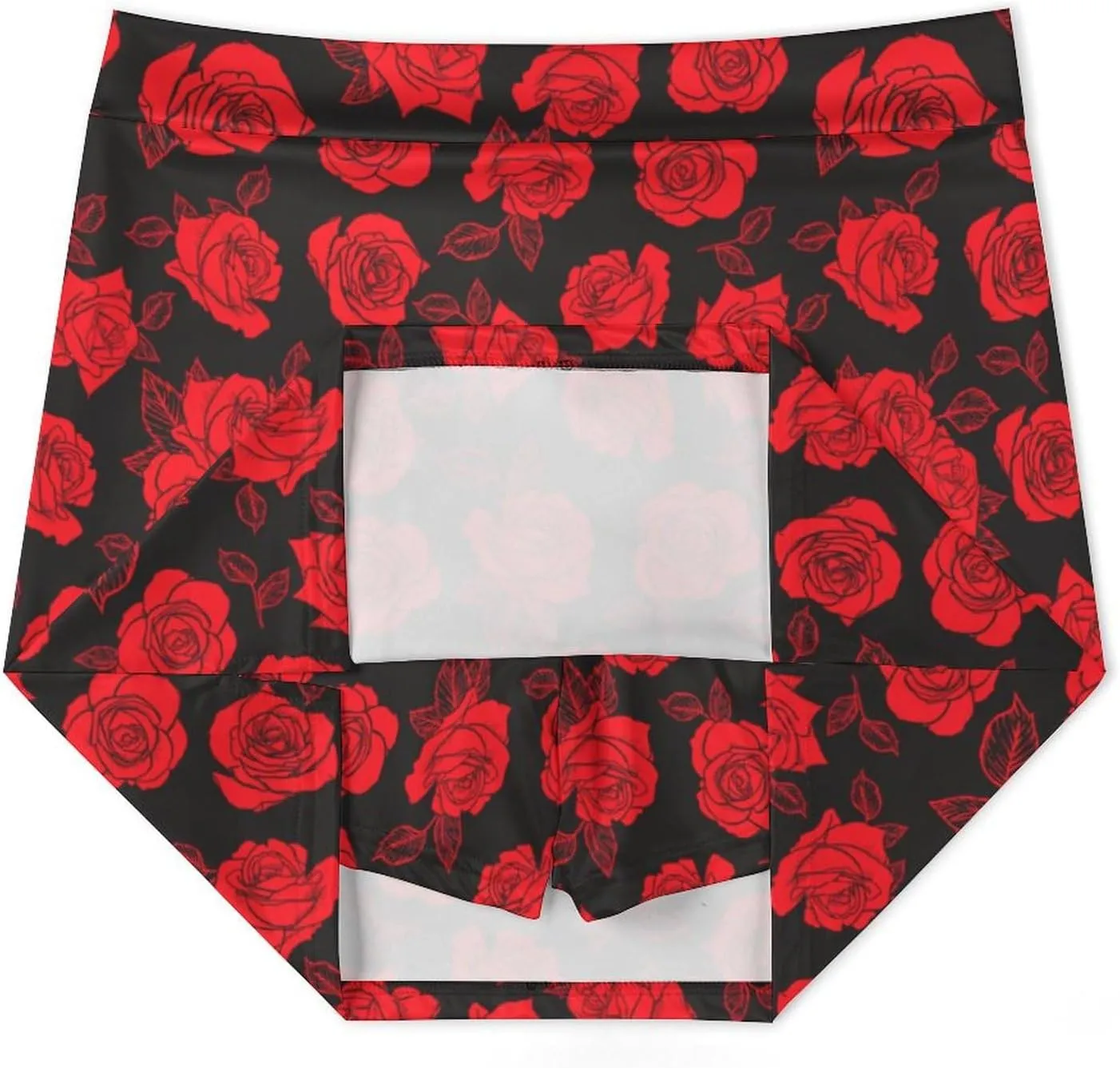 Rose Print Shorts Skirt Womans Golf Skort Light Proof Trouser Skirts High Waist Single Pocket A Line Sport Skorts