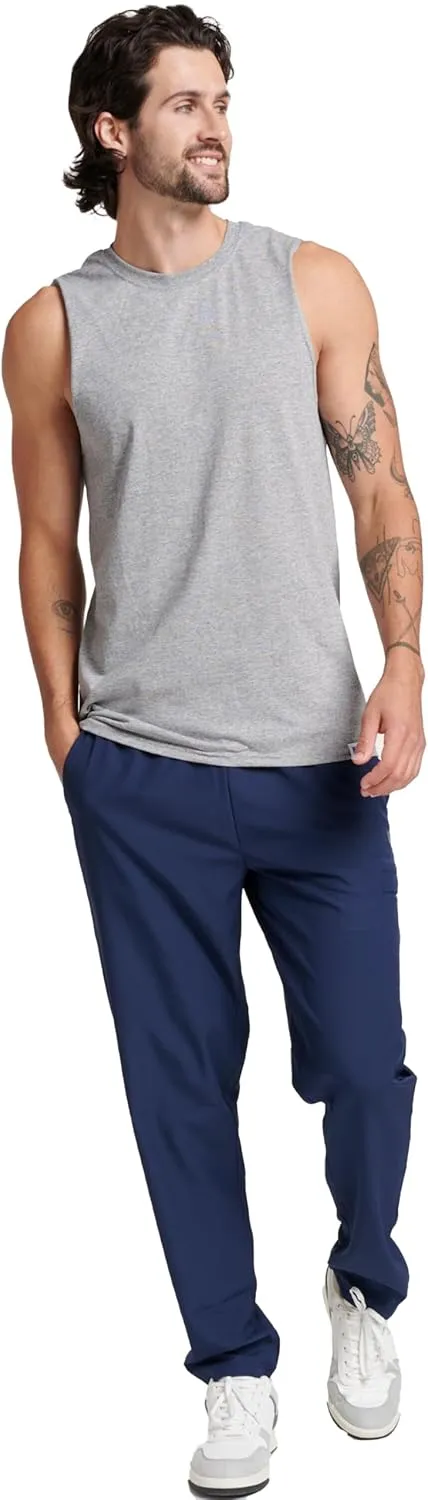 Russell Athletic Men's Dri-Power Cotton Blend Sleeveless Muscle Shirts, Moisture Wicking Odor Protection UPF 30 , Sizes S-4X