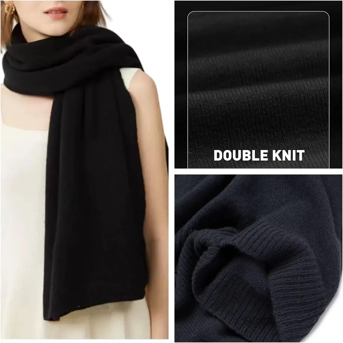 Shrug Sweater Shawl Wraps for Women Soft Cashmere Ponchos Sweater Cardigan Casual Open Front Top Cape Shawls