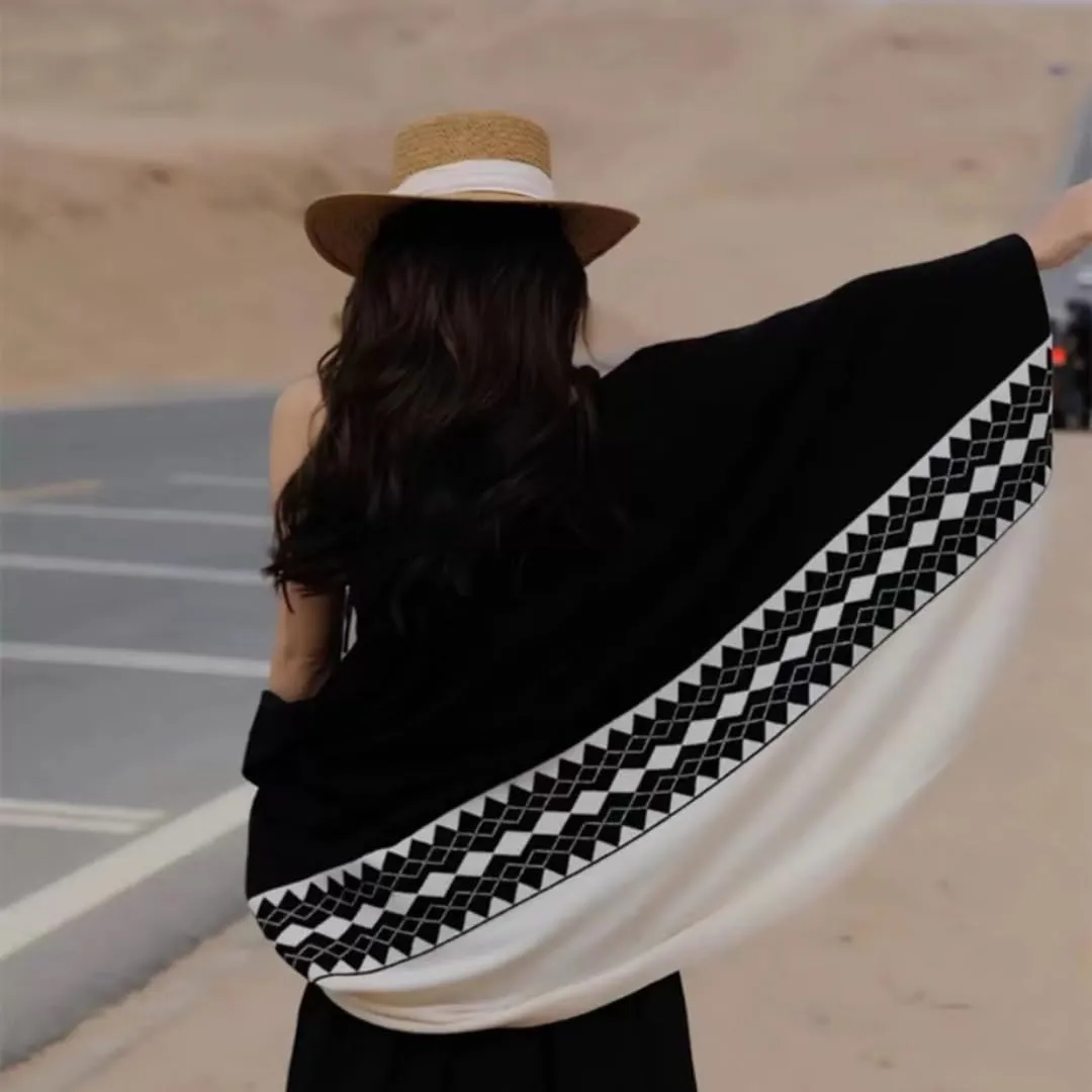 Shrug Sweater Shawl Wraps for Women Soft Cashmere Ponchos Sweater Cardigan Casual Open Front Top Cape Shawls