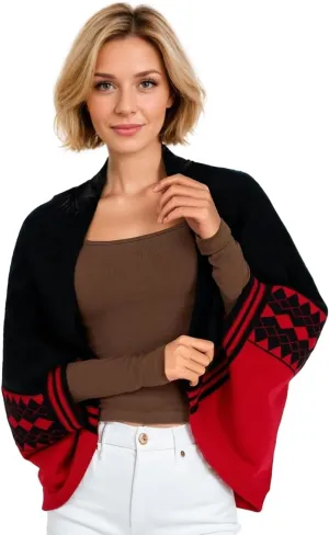 Shrug Sweater Shawl Wraps for Women Soft Cashmere Ponchos Sweater Cardigan Casual Open Front Top Cape Shawls