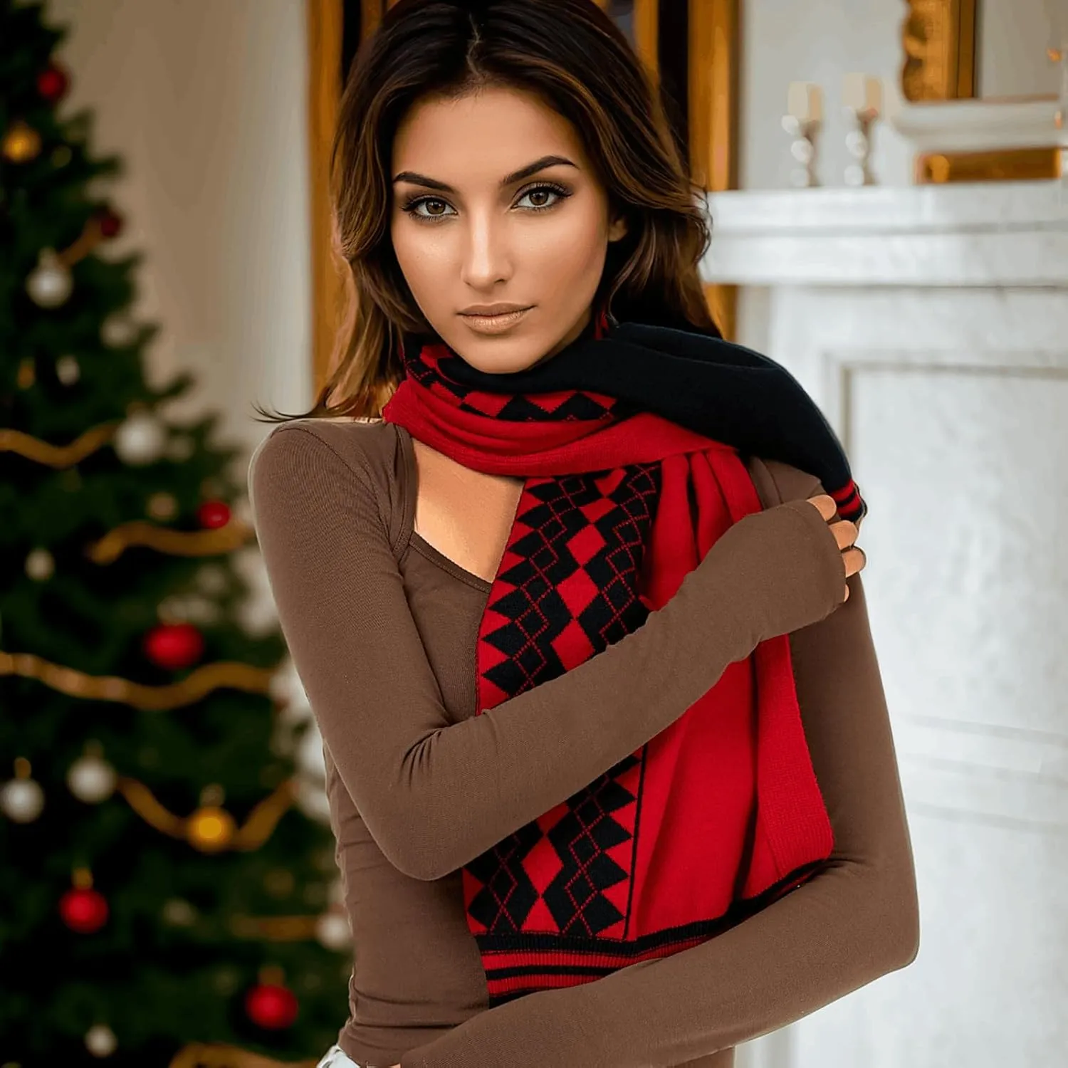 Shrug Sweater Shawl Wraps for Women Soft Cashmere Ponchos Sweater Cardigan Casual Open Front Top Cape Shawls