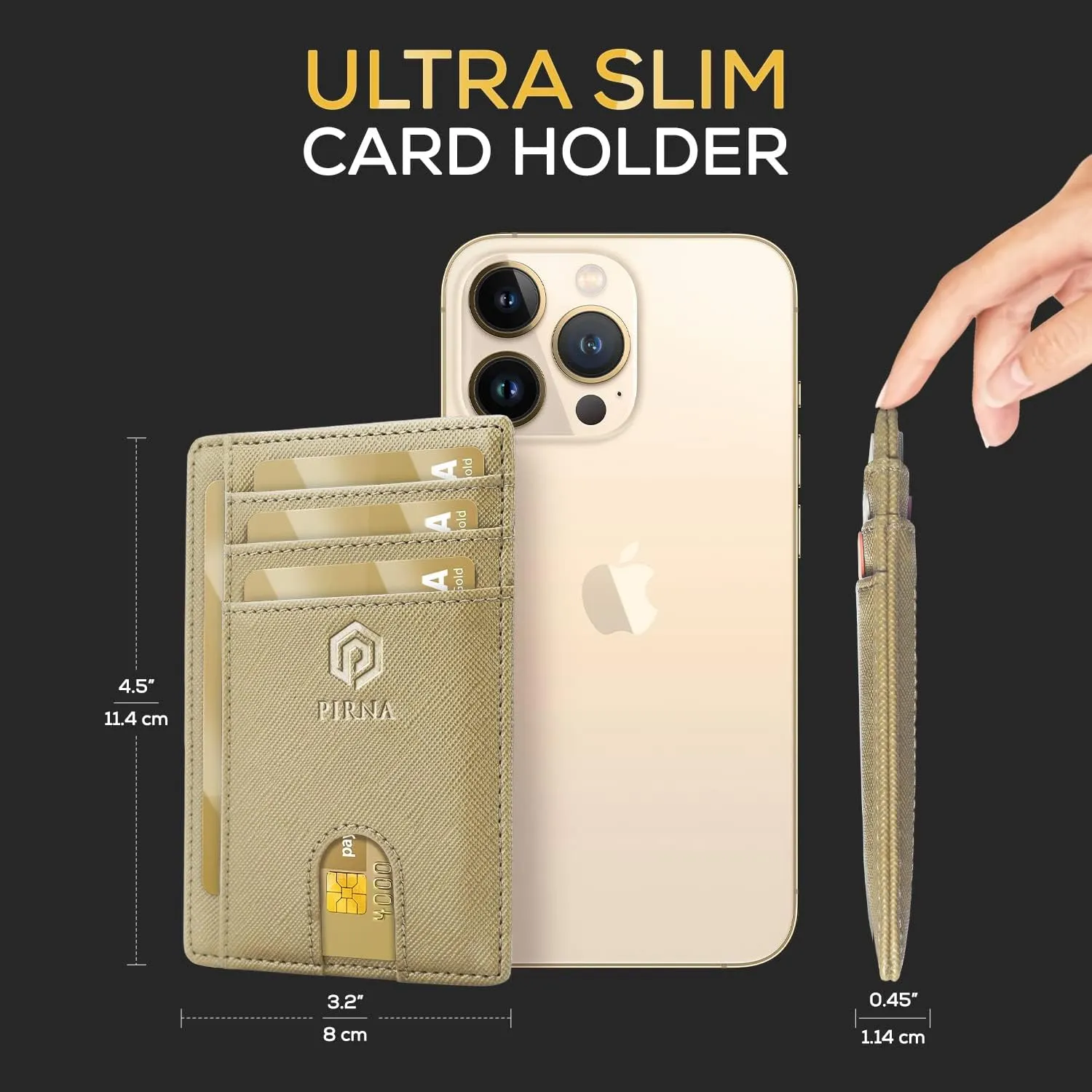 Slim Wallet for Men, RFID Blocking Minimalist Credit Card Holder  Thin Men's Wallets for Back & Front Pocket with Gift Box