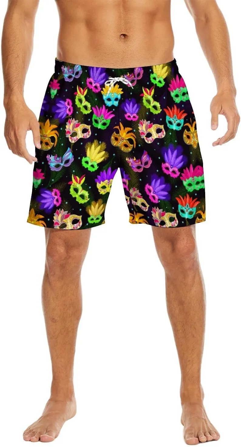 Socira Men's Swim Trunks with Compression Liner, Quick Dry Mens 2 in 1 Swimming Trunks Men Beach Bathing Suits Swimsuit