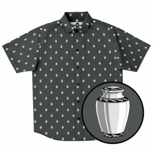 Subtle-Tee White Urn on Steel Grey