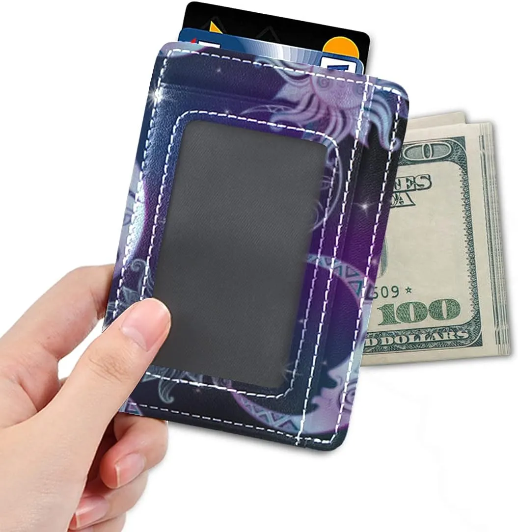 susiyo Slim Minimalist Wallets Rfid Blocking Card Wallets PU Leather Front Pocket Wallets for Men and Women