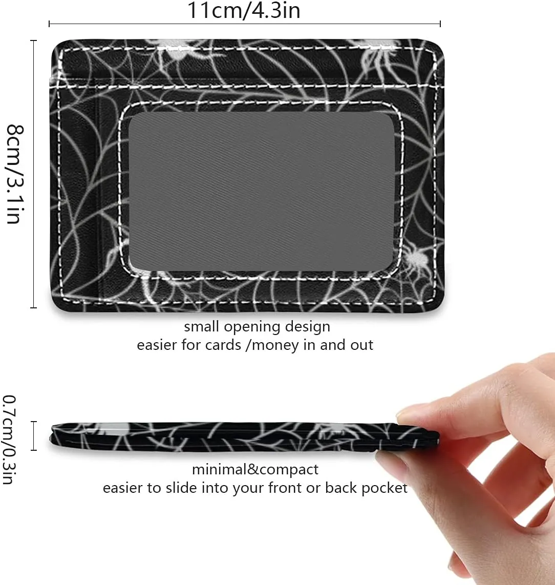 susiyo Slim Minimalist Wallets Rfid Blocking Card Wallets PU Leather Front Pocket Wallets for Men and Women