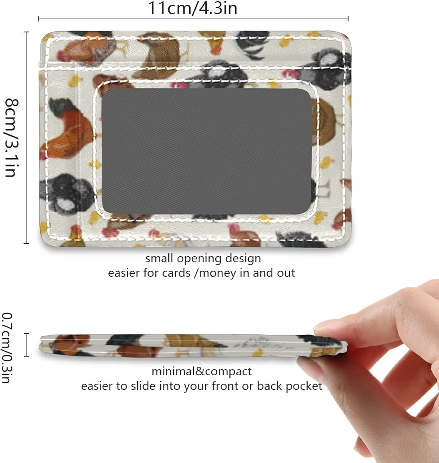susiyo Slim Minimalist Wallets Rfid Blocking Card Wallets PU Leather Front Pocket Wallets for Men and Women