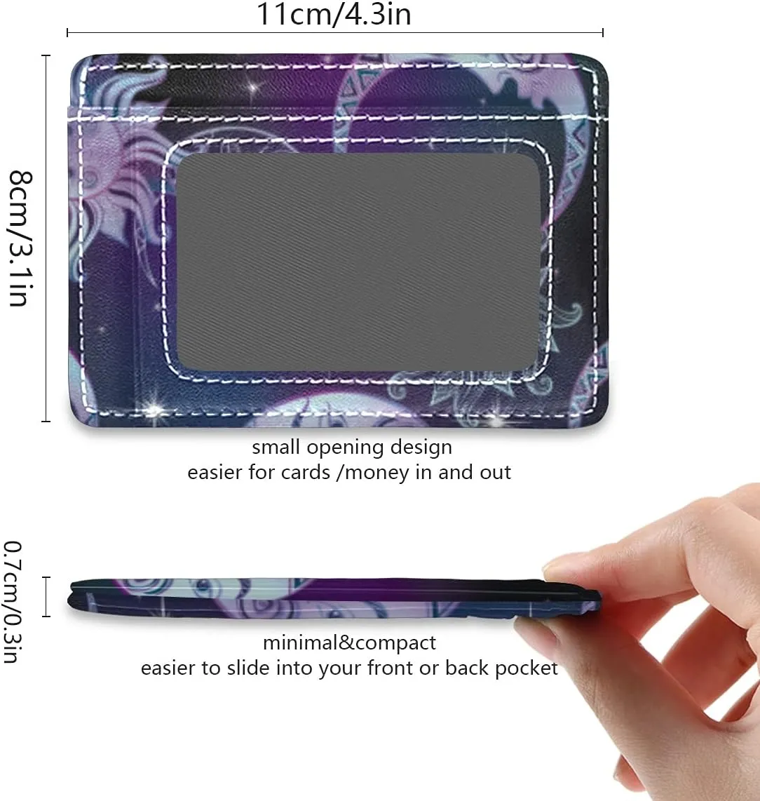 susiyo Slim Minimalist Wallets Rfid Blocking Card Wallets PU Leather Front Pocket Wallets for Men and Women
