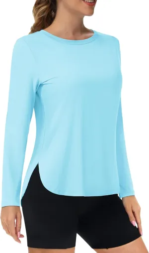 TACVASEN Women's Sun Shirts Long Sleeves Quick Dry Lightweight UPF 50  Workout Tops for Summer Outdoor Wear