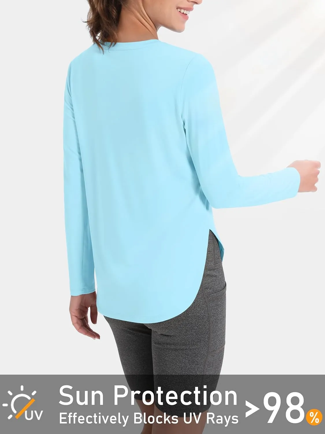 TACVASEN Women's Sun Shirts Long Sleeves Quick Dry Lightweight UPF 50  Workout Tops for Summer Outdoor Wear