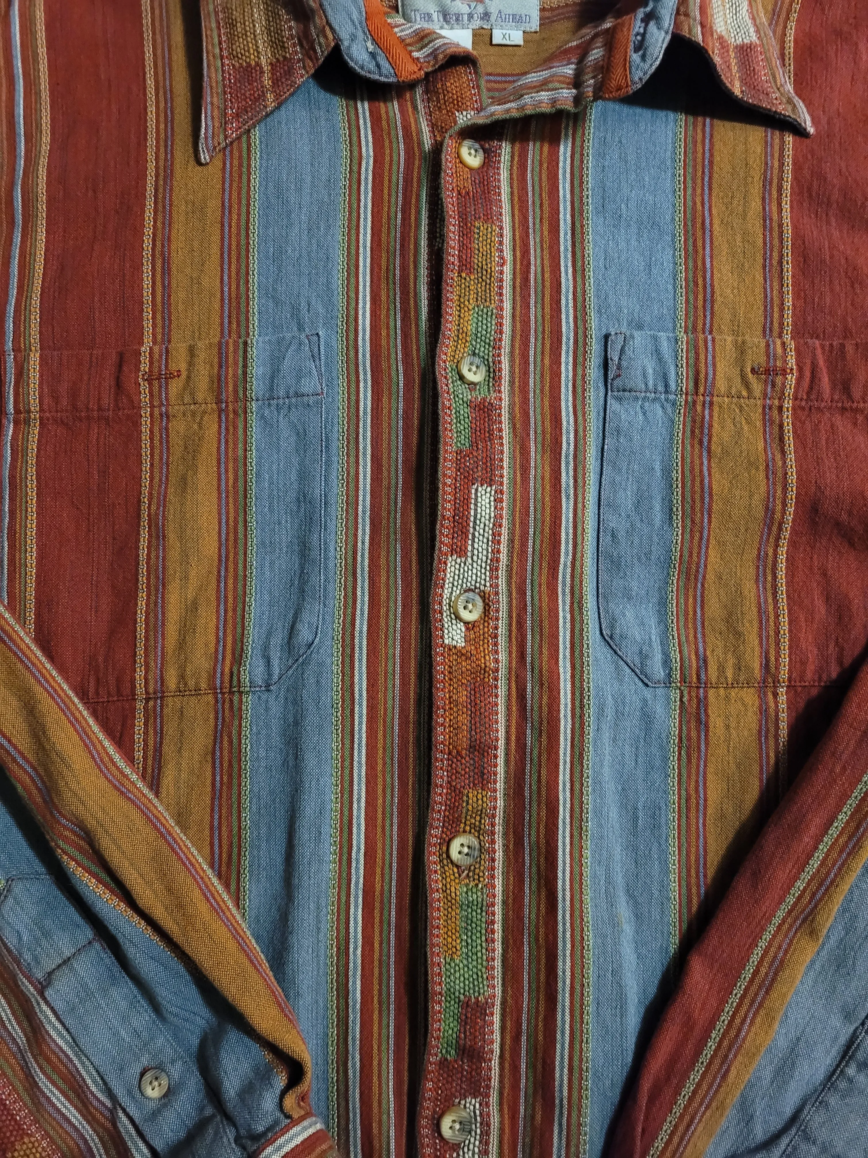 THE TERRITORY AHEAD AZTEC SOUTHWESTERN BUTTON UP