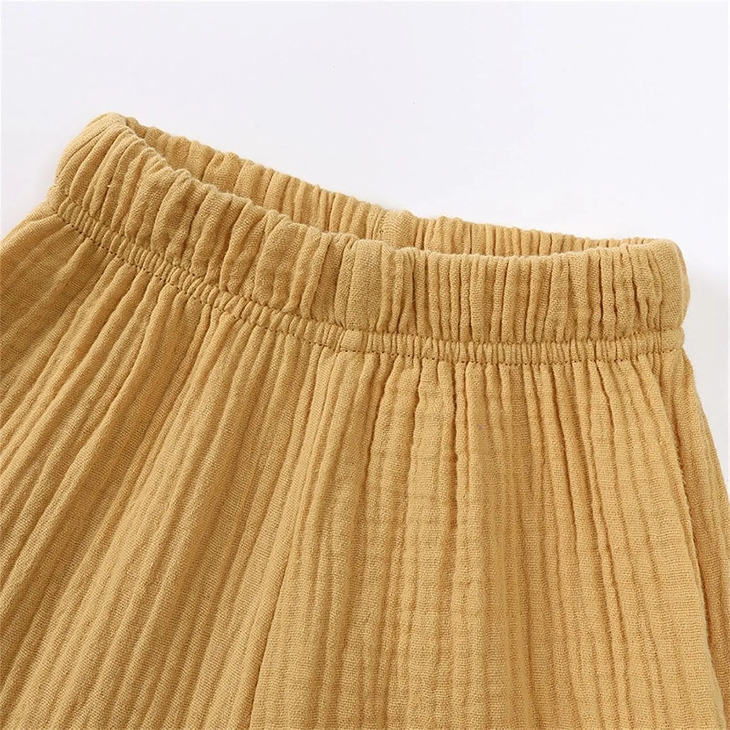 Toddler Girls Pull On Pants Casual Solid Color Cotton Linen Beach Pants Summer Outdoor Casual Trousers