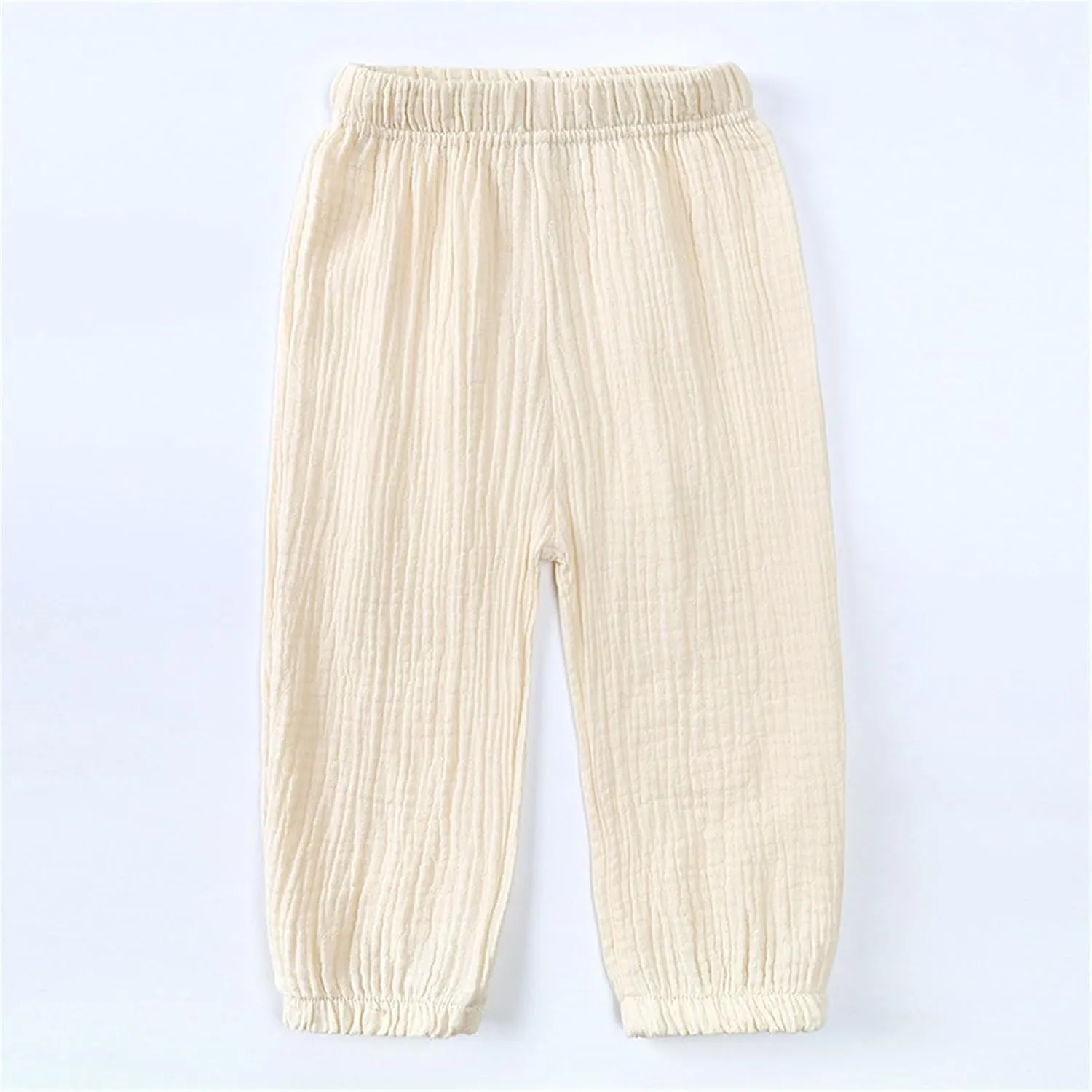 Toddler Girls Pull On Pants Casual Solid Color Cotton Linen Beach Pants Summer Outdoor Casual Trousers