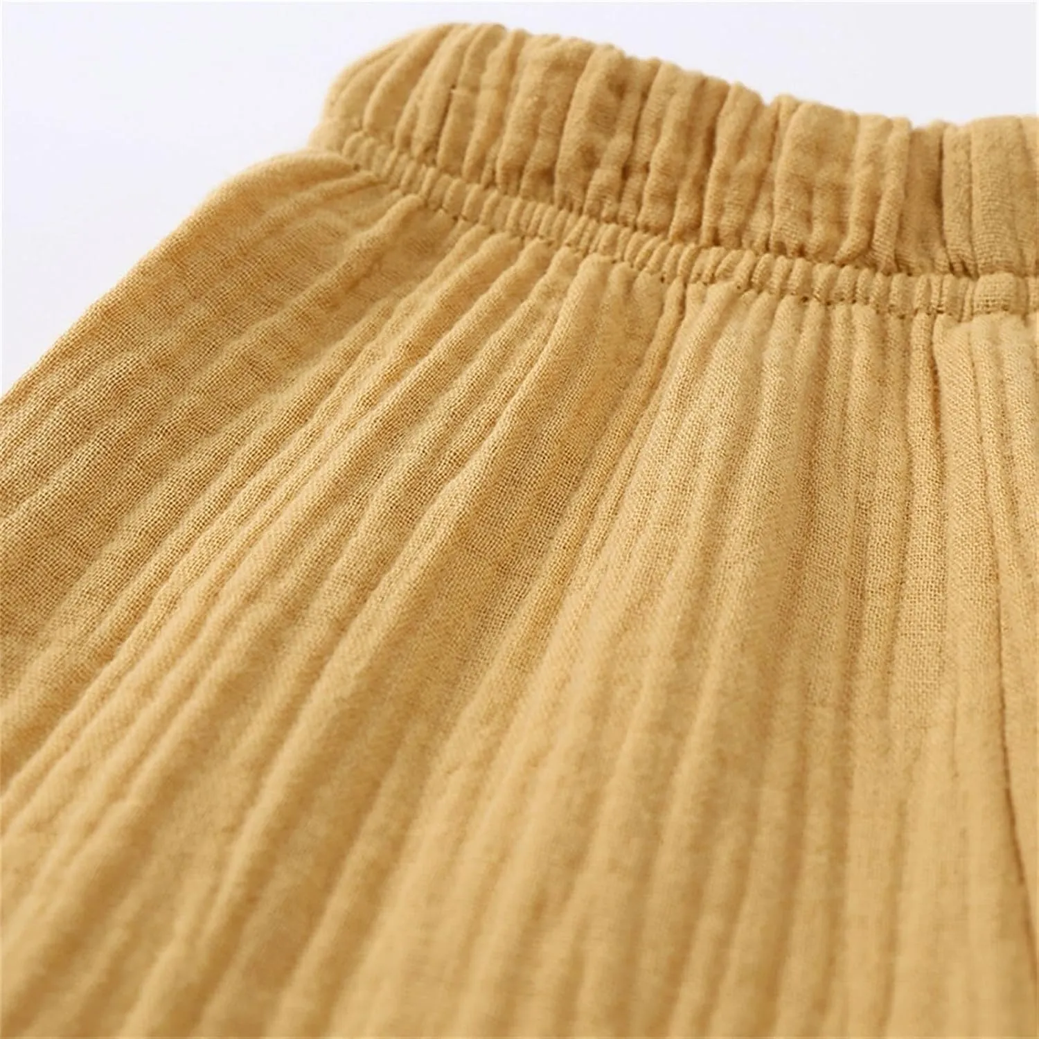 Toddler Girls Pull On Pants Casual Solid Color Cotton Linen Beach Pants Summer Outdoor Casual Trousers