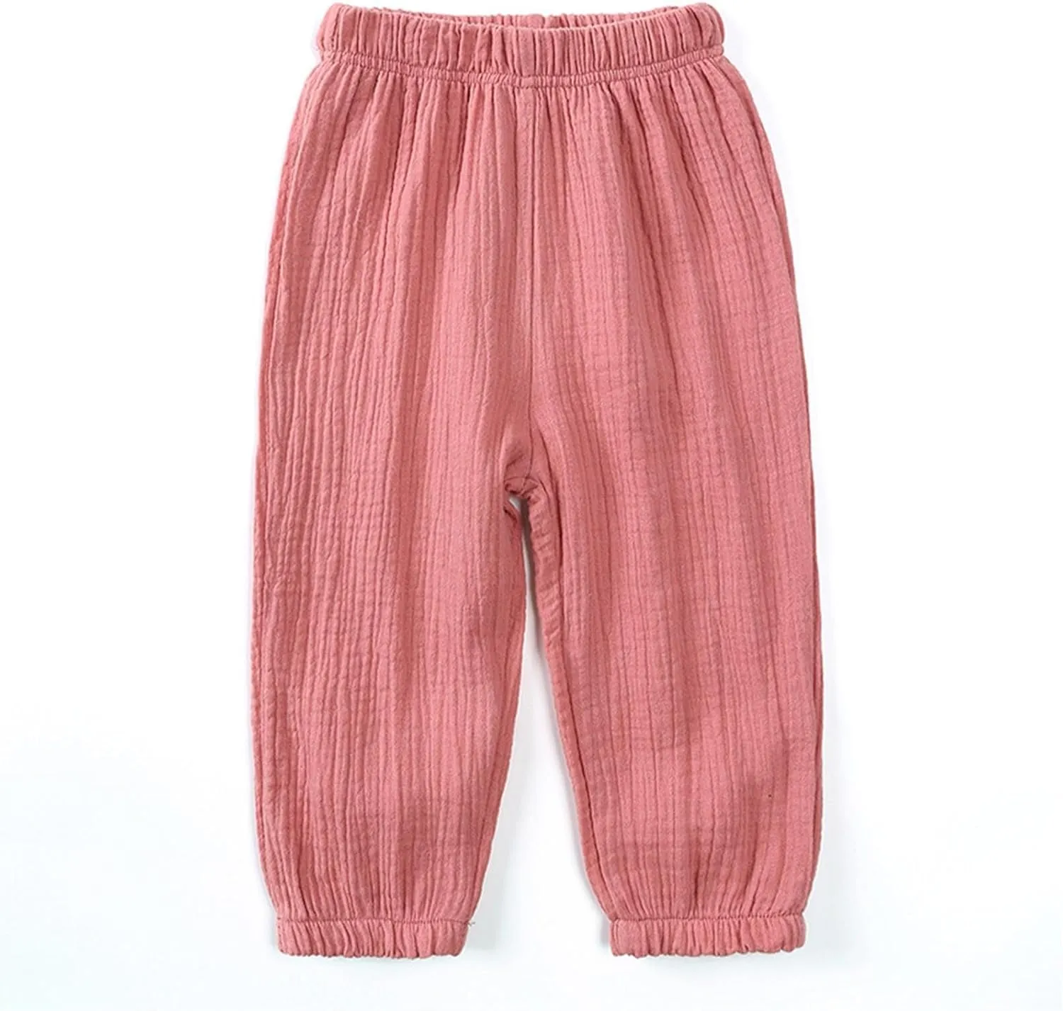 Toddler Girls Pull On Pants Casual Solid Color Cotton Linen Beach Pants Summer Outdoor Casual Trousers