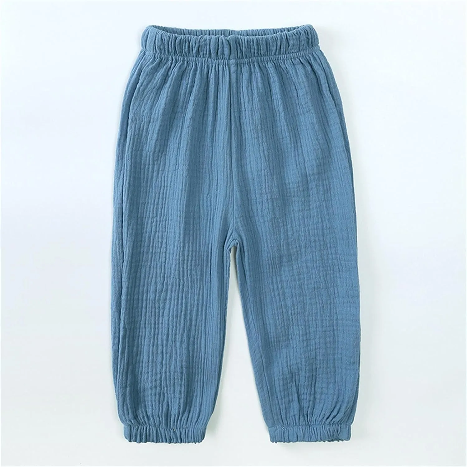 Toddler Girls Pull On Pants Casual Solid Color Cotton Linen Beach Pants Summer Outdoor Casual Trousers