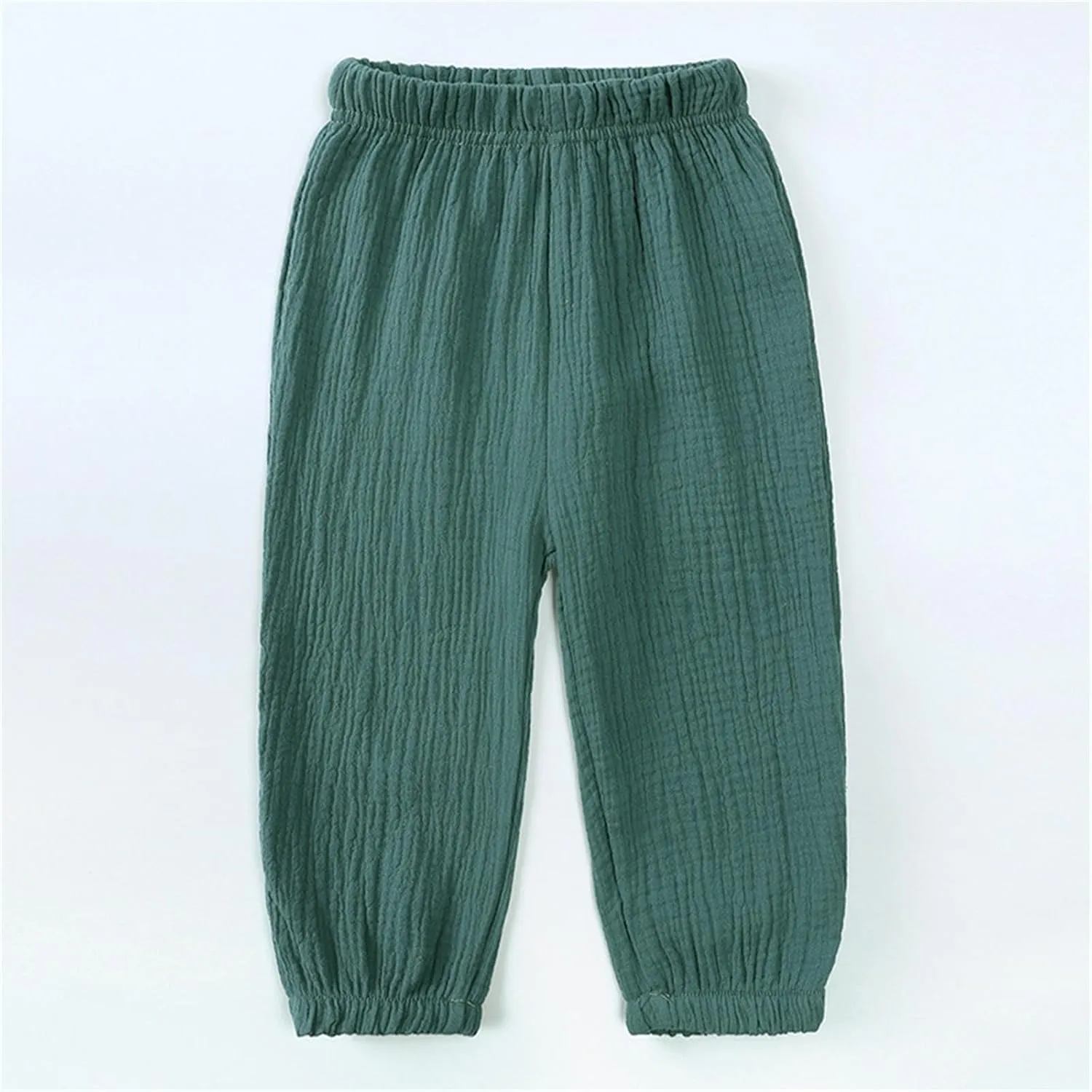 Toddler Girls Pull On Pants Casual Solid Color Cotton Linen Beach Pants Summer Outdoor Casual Trousers