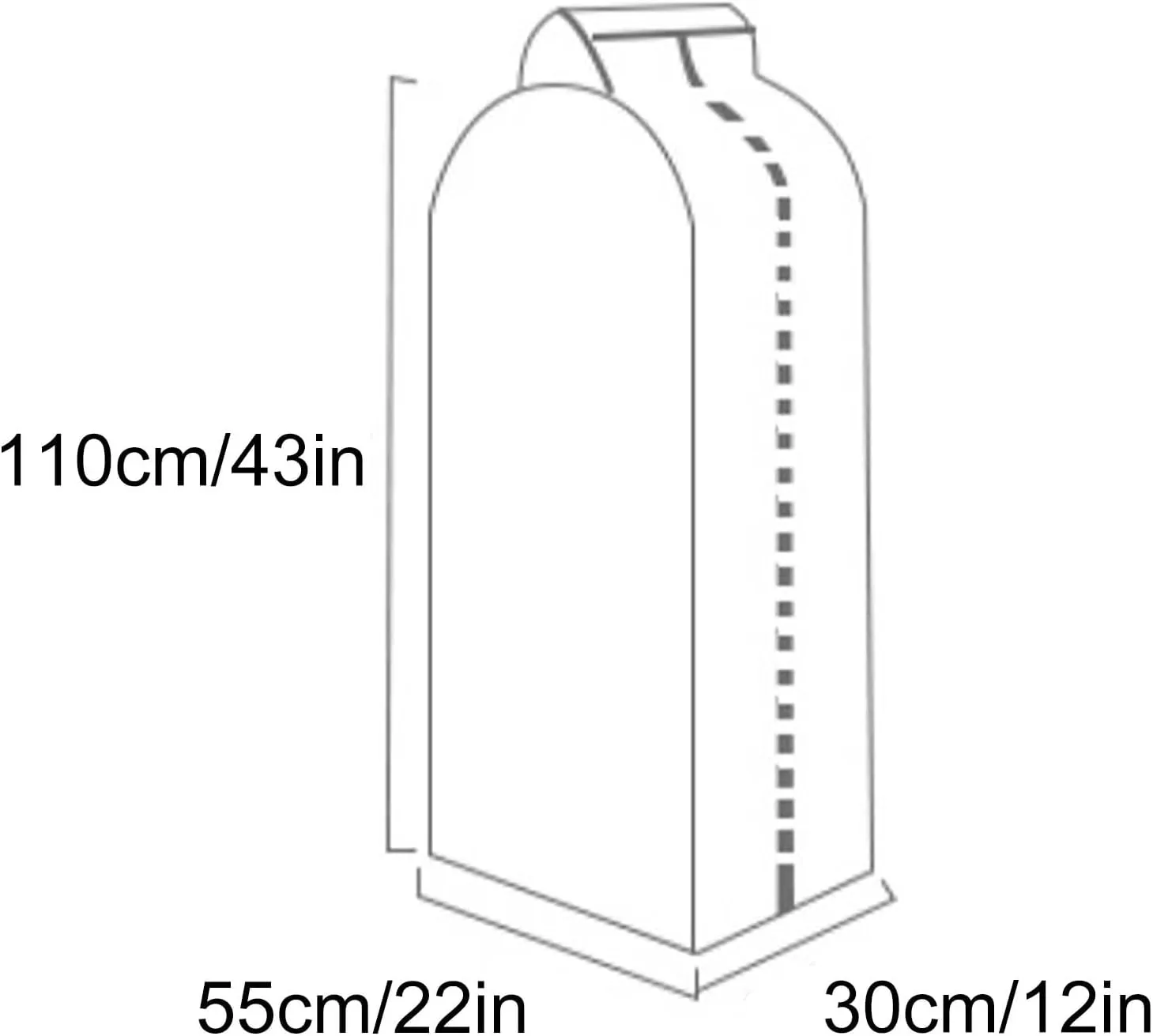 Translucent Printed Garment Rack Cover, PEVA Plastic Garment Cover Garment Bags for Hanging Clothes for Coat, Jacket, Sweater, Shirts(30x55x110cm/12x22x43in)