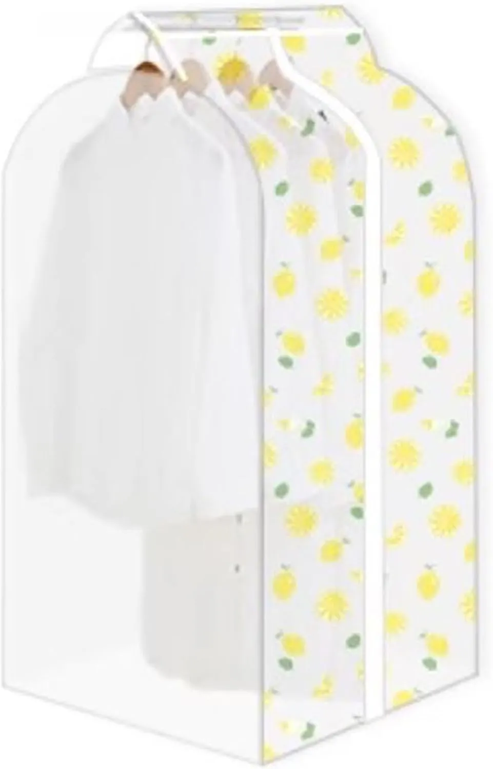Translucent Printed Garment Rack Cover, PEVA Plastic Garment Cover Garment Bags for Hanging Clothes for Coat, Jacket, Sweater, Shirts(30x55x110cm/12x22x43in)