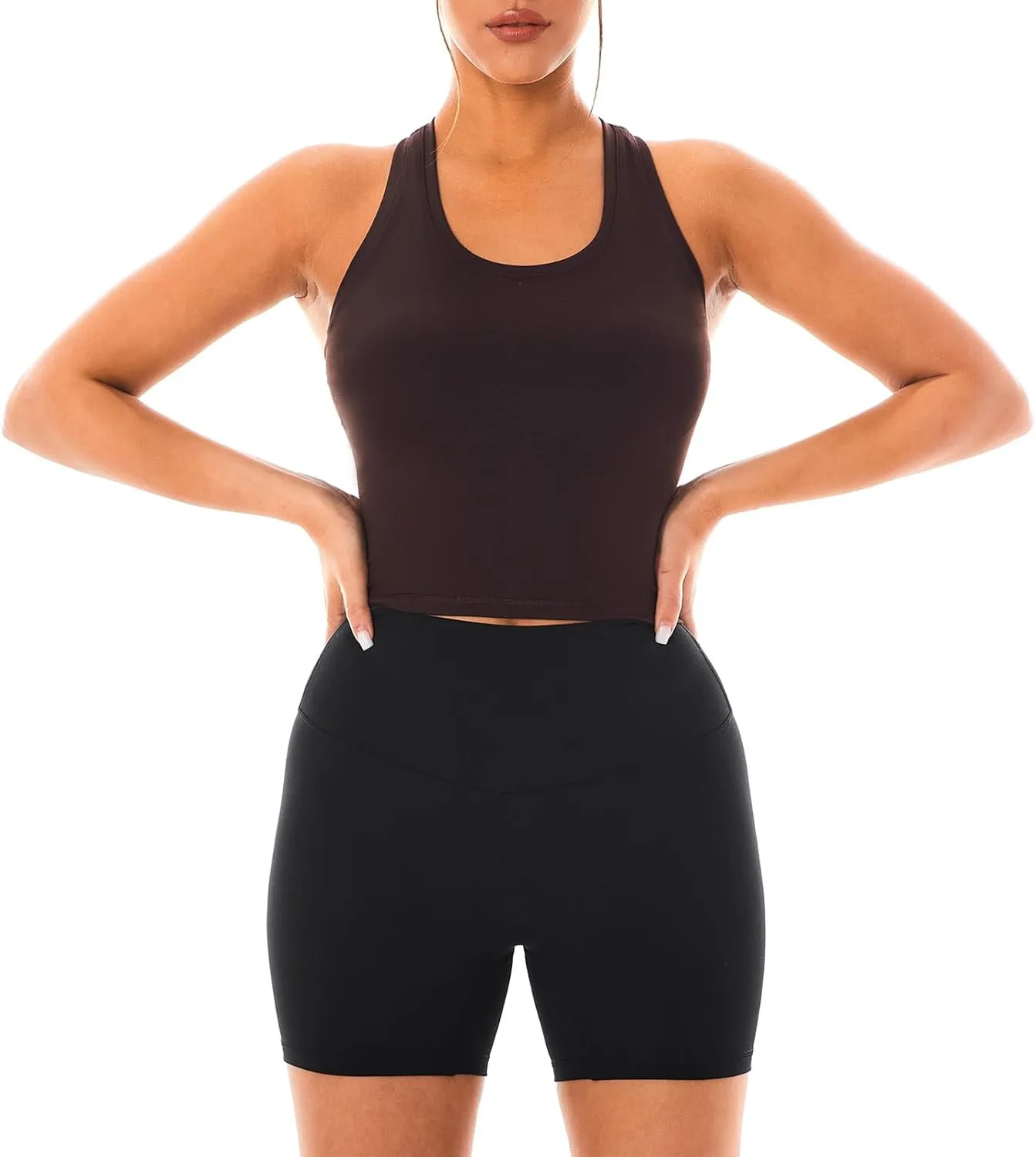 Ukaste Women's Studio Essential Workout Tank Top Racerback Sleeveless Yoga Running Shirts