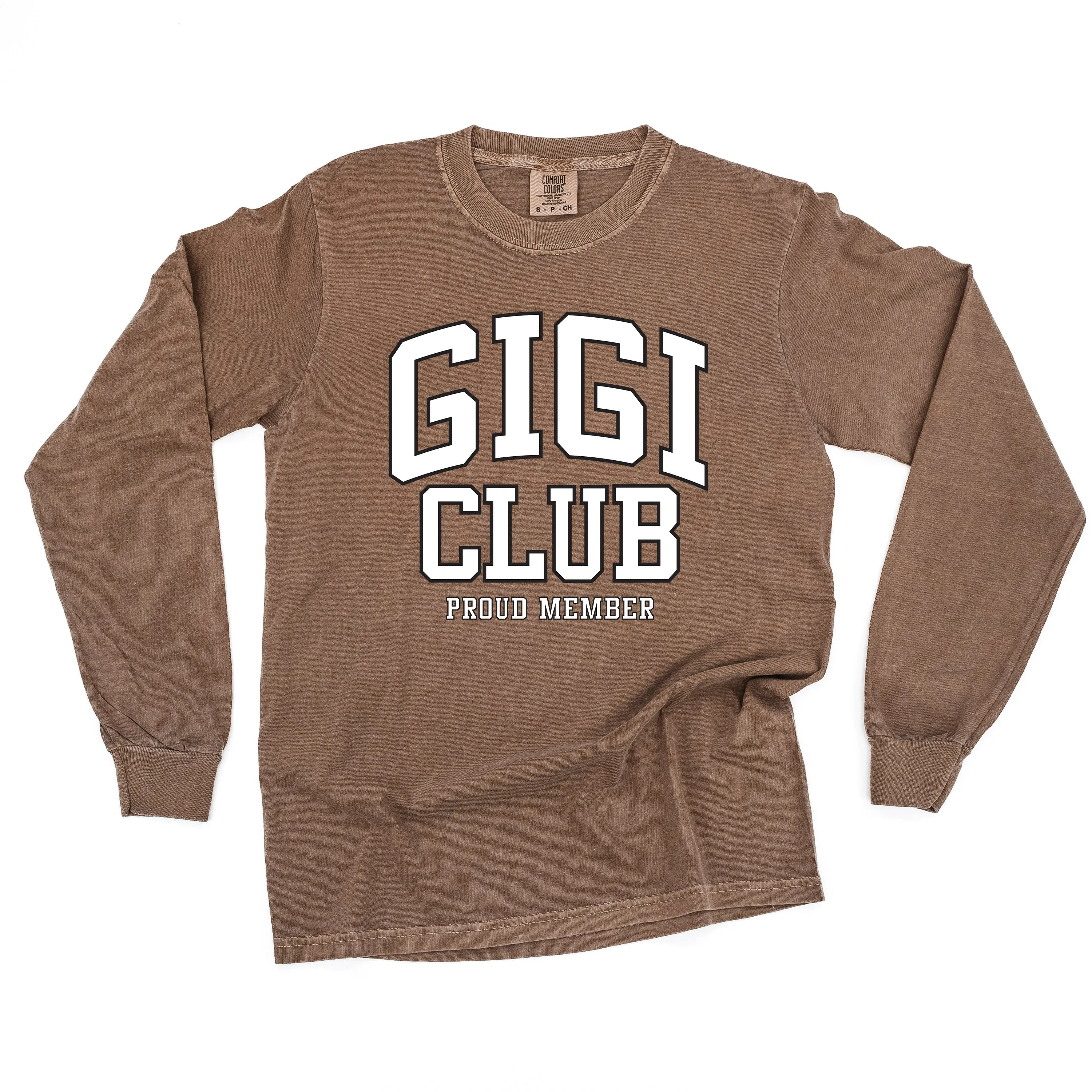 Varsity Style - GIGI Club - Proud Member - LONG SLEEVE COMFORT COLORS TEE