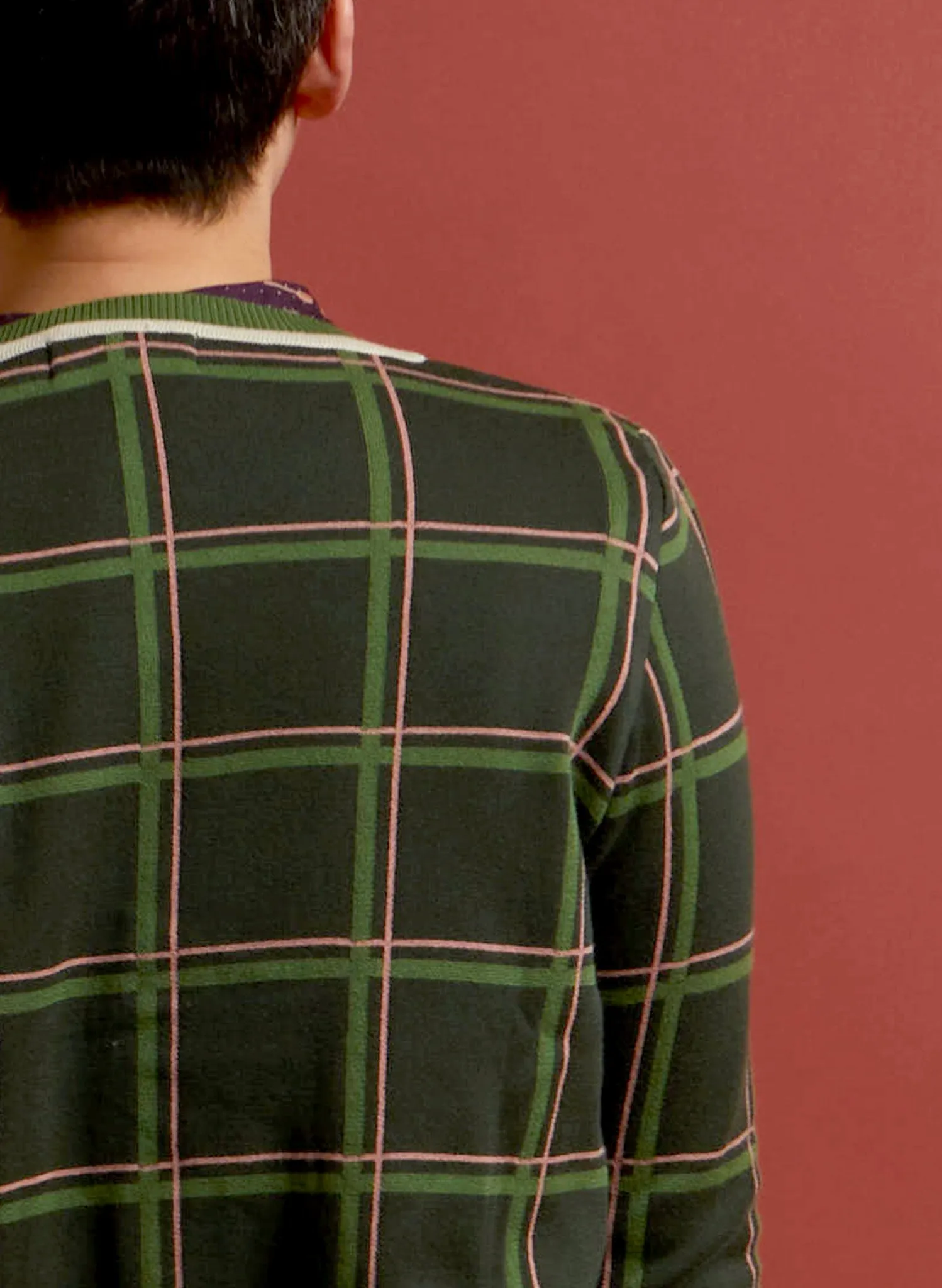 Vera - Green Tuck Shop Jacquard Cardigan